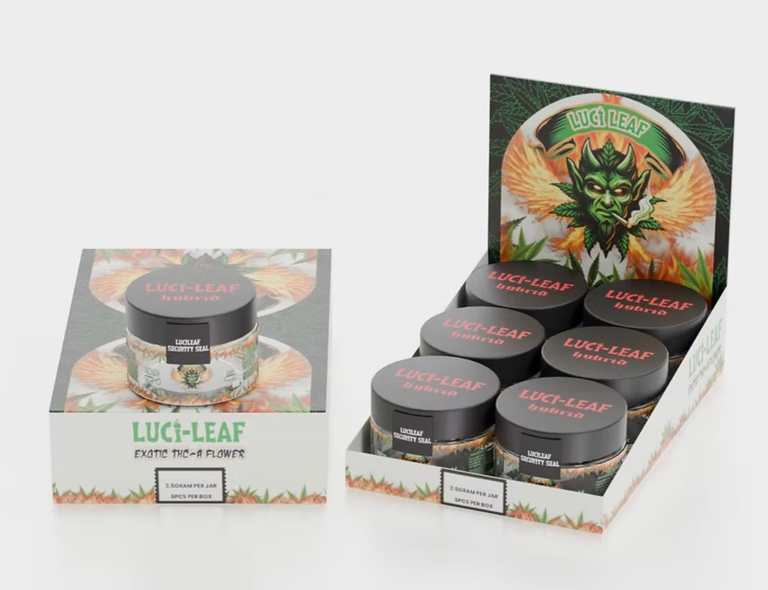LuciLeaf 3.5gm THC-A Flower Jars Display 6 Ct.