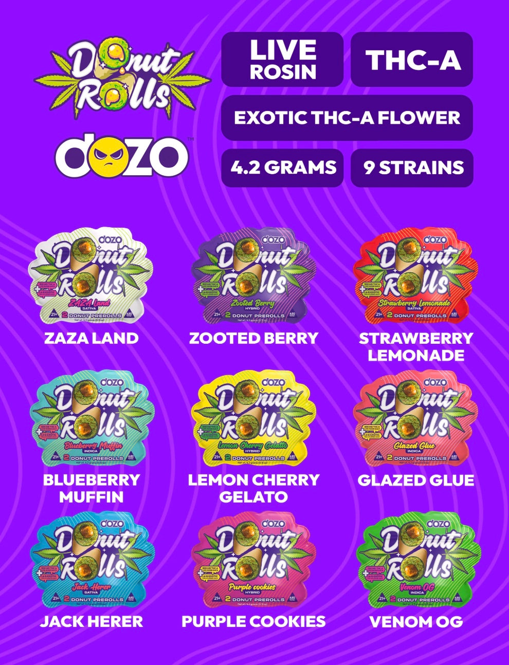 Dozo Donut PreRolls 4.20 Grams