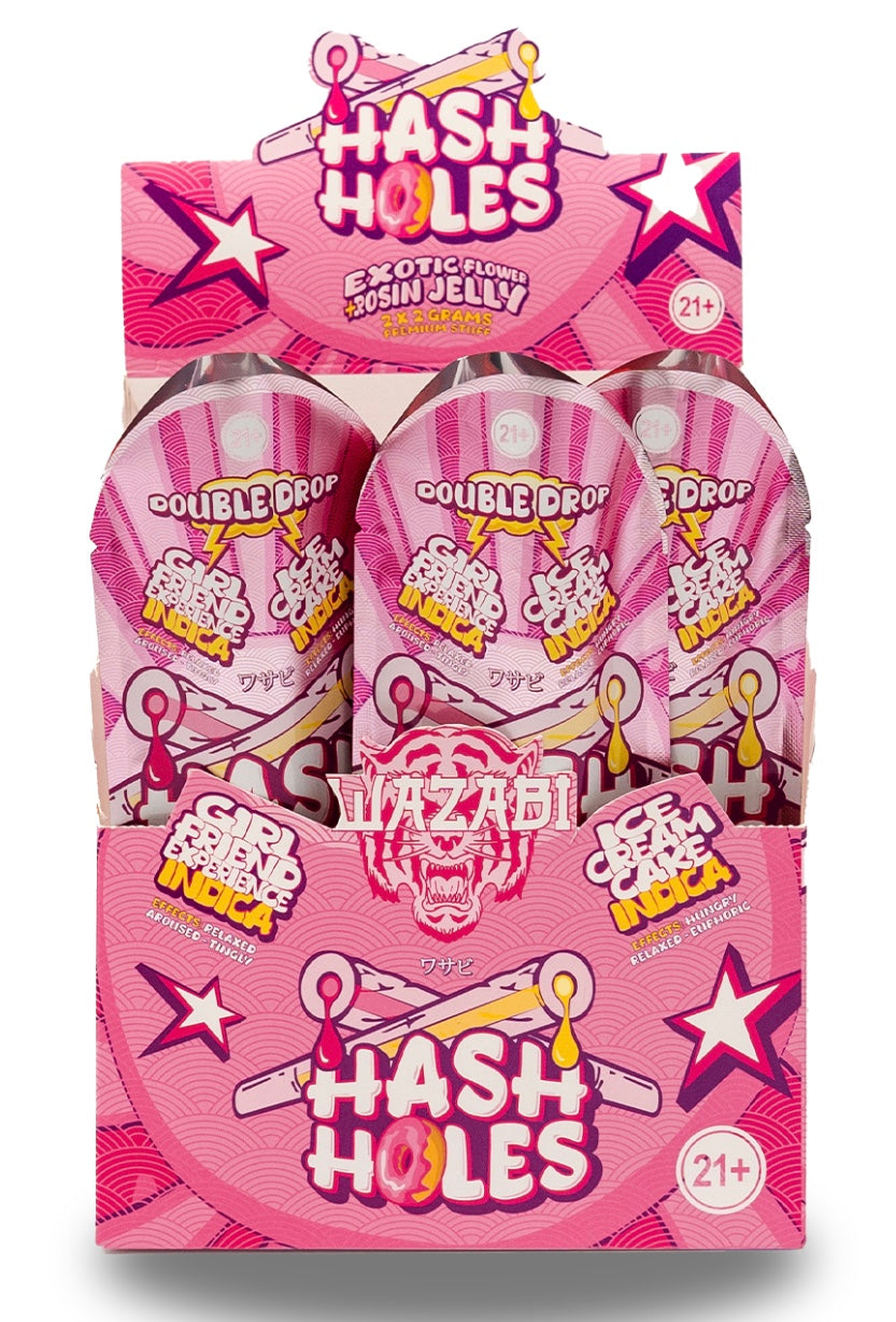 WAZABI EXOTICS 2G HASH HOLE DOUBLE DROP PREROLLS 2CT 10/PK