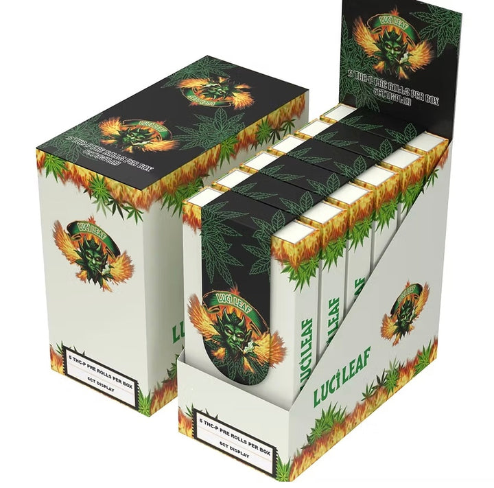 LuciLeaf 5ct THCp Pre Roll Matchbox Kit Display 6 Ct.