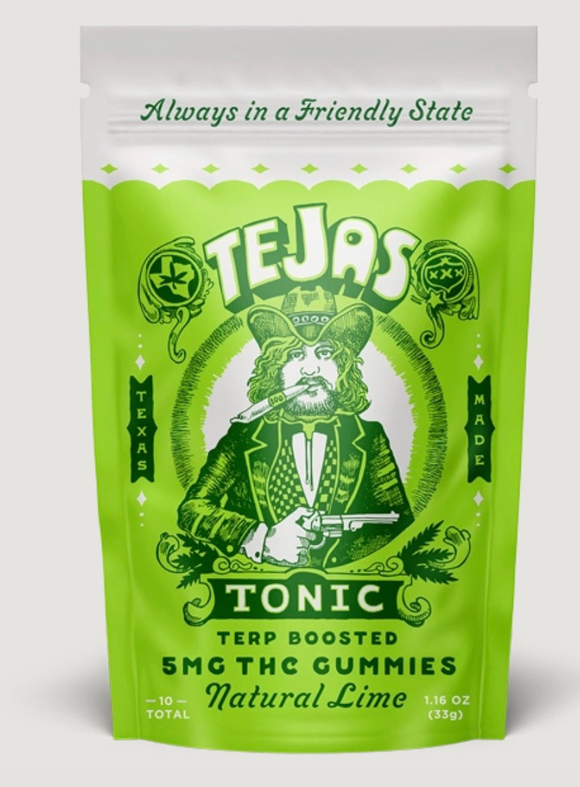 Natural Lime 10ct – 25mg CBD/5mg THC gummies