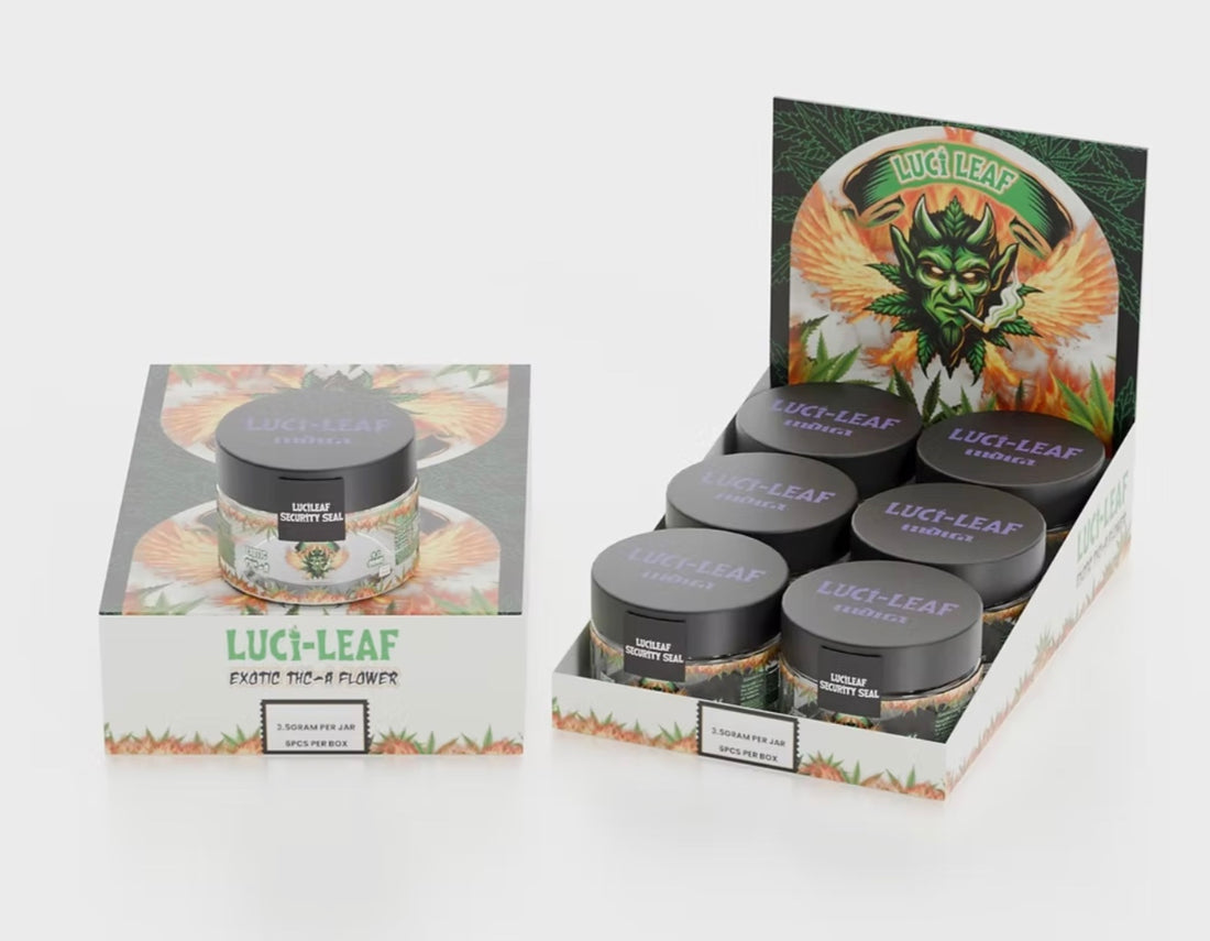 LuciLeaf 3.5gm THC-A Flower Jars Display 6 Ct.